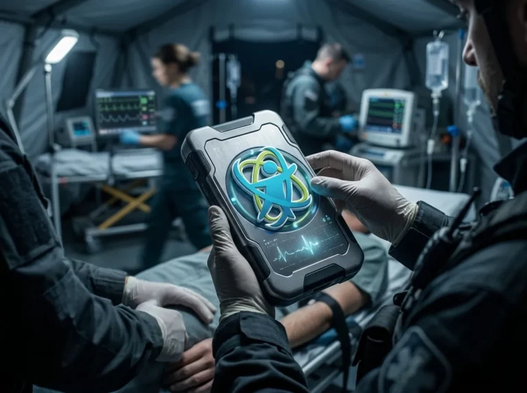 Dispositivo portátil utilizado para monitorizar constantes vitales durante una intervención de emergencia
